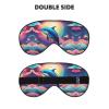 Colorful Starry Sky Ocean Dolphin Double-Sided Sleep Eye Mask, Comfort Soft Blindfold with Adjustable Strap, Block Out Light view 2