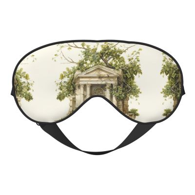 Building with Roman Olive Branch Double-Sided Sleep Eye Mask, Comfort Soft Blindfold with Adjustable Strap, Block Out Light