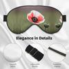Beautiful Poppy Flower Ink Double-Sided Sleep Eye Mask, Comfort Soft Blindfold with Adjustable Strap, Block Out Light view 4