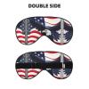 American Flag Fly Eagle Double-Sided Sleep Eye Mask, Comfort Soft Blindfold with Adjustable Strap, Block Out Light view 2