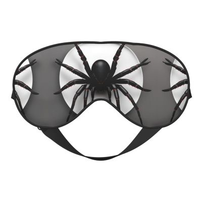 Black Spider Double-Sided Sleep Eye Mask, Comfort Soft Blindfold with Adjustable Strap, Block Out Light
