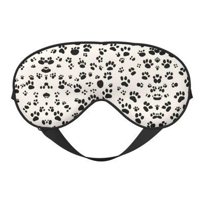 Bone and paw Print Double-Sided Sleep Eye Mask, Comfort Soft Blindfold with Adjustable Strap, Block Out Light
