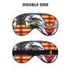 American Flag Fire Eagle Double-Sided Sleep Eye Mask, Comfort Soft Blindfold with Adjustable Strap, Block Out Light view 2