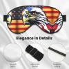 American Flag Fire Eagle Double-Sided Sleep Eye Mask, Comfort Soft Blindfold with Adjustable Strap, Block Out Light view 4