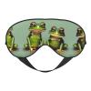 Funny Green Frogs Double-Sided Sleep Eye Mask, Comfort Soft Blindfold with Adjustable Strap, Block Out Light view 1
