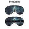 Christmas Tree Snow Double-Sided Sleep Eye Mask, Comfort Soft Blindfold with Adjustable Strap, Block Out Light view 2