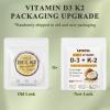 LETSCOL 2-in-1 Vitamin D3 K2 Supplement Softgel, Vitamin D3 10000 IU and Vitamin K2 200 mcg, K2 MK7 with D3 Vitamin Supplement Support Immune, Heart, Joint, Teeth & Bone Health view 3