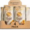 Hunter's Gourmet Crisps | Made with 100% Sunflower Oil | No Artificial Colors | Preservative-Free | White Truffle & Cheese | Backpack Friendly | Gourmet Cheese Snacks | Halal | Pack of 4 | 150g view 1