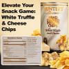 Hunter's Gourmet Crisps | Made with 100% Sunflower Oil | No Artificial Colors | Preservative-Free | White Truffle & Cheese | Backpack Friendly | Gourmet Cheese Snacks | Halal | Pack of 4 | 150g view 2