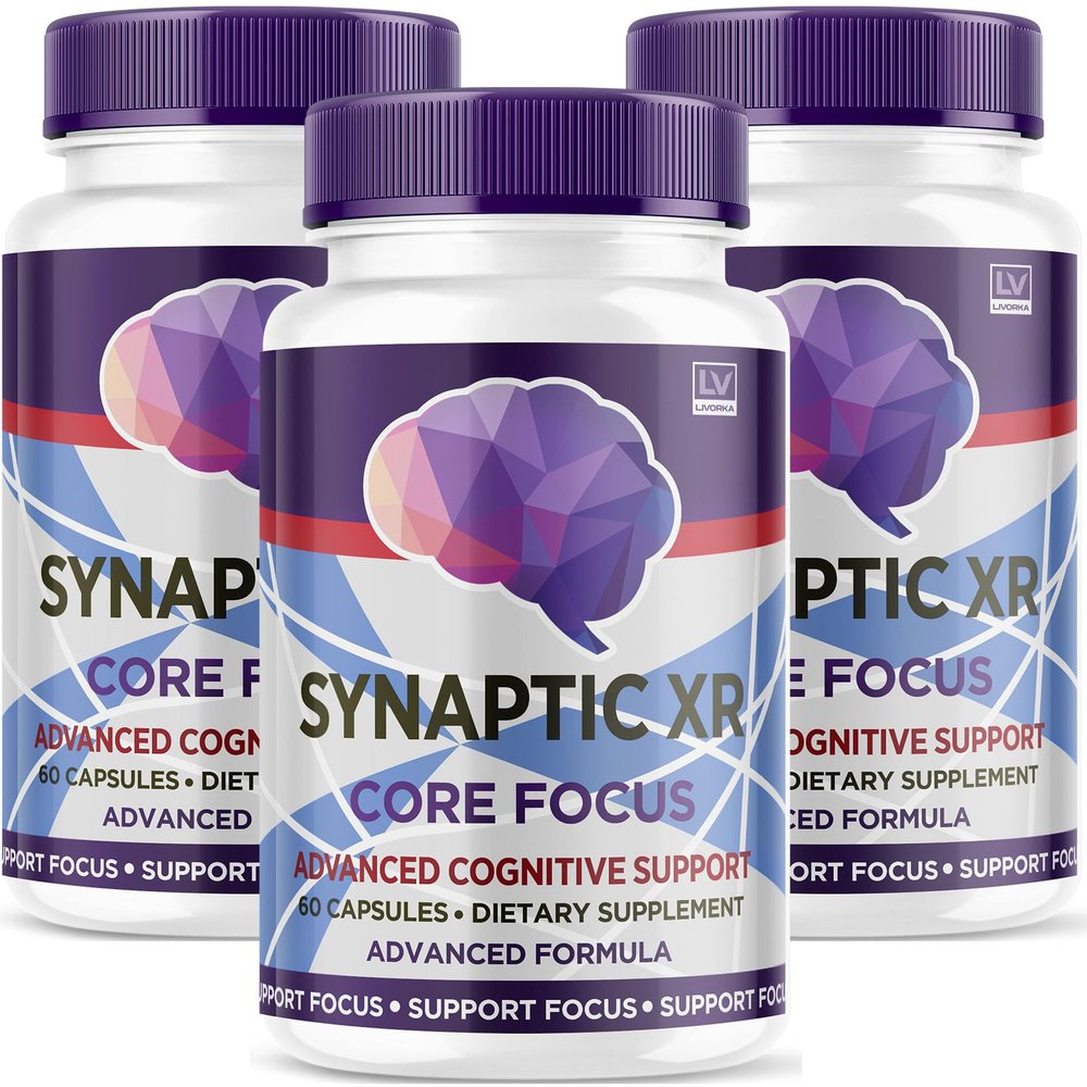 (3 Pack) Synaptic XR Capsules, SynapticXR, Synaptic XR Core Focus, Synaptic XR Brain Caps, Synaptic XR, Synaptic XR Advanced Formula 180 Capsules for 3 Months