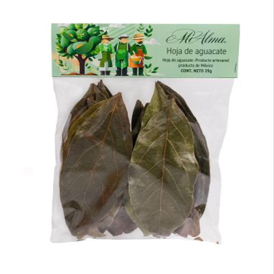 Mi Alma Avocado Leaves Dried Hoja de Aguacate Spice, 100% Natural Whole Leaves from Oaxaca, Authentic Mexican Cooking Herb & Tea, No Preservatives, Net Wt 1.23 oz