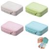 4 Pack Pill Box 3 Compartments Travel Pill Case Moisture Proof Small Pill Organizer Portable for Pocket Purse Daily Cute Pill Holder Container for Vitamins, Medicine view 1