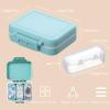 4 Pack Pill Box 3 Compartments Travel Pill Case Moisture Proof Small Pill Organizer Portable for Pocket Purse Daily Cute Pill Holder Container for Vitamins, Medicine view 2