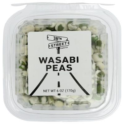 3.8th Street Wasabi Peas Tub 6 oz (Pack of 12)