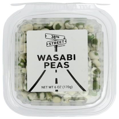 3.8th Street Wasabi Peas Tub 6 oz (Pack of 12)