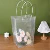 10 Pack Clear Flower Bouquet Bags, Gift Bags with Long Handles, Party Floral Packing Wrap Bag for Valentine Day, Birthdays, Mother's Day, Wedding, Anniversary, Housewarming, 13.6" (Top) x 9.8" (Bottom) x 13.8" (H) view 2