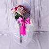 10 Pack Clear Flower Bouquet Bags, Gift Bags with Long Handles, Party Floral Packing Wrap Bag for Valentine Day, Birthdays, Mother's Day, Wedding, Anniversary, Housewarming, 13.6" (Top) x 9.8" (Bottom) x 13.8" (H) view 4