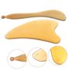 SOESFOUFU 2pcs Gua Horn Scraping Plates Set for Facial Massage Eye Care and Natural Cow Horn Tools for Skin Tightening and Relaxation Random Style view 2