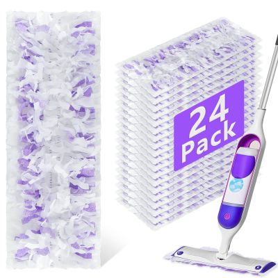 24 Pack Power Mop Refills Pads for Swiffer PowerMopSwifter Wet Pads Refill for Swiffer,Unscented&Thickened Mopping Pads Replacement Pads for Multi-Surface &Wood Floor Cleaning