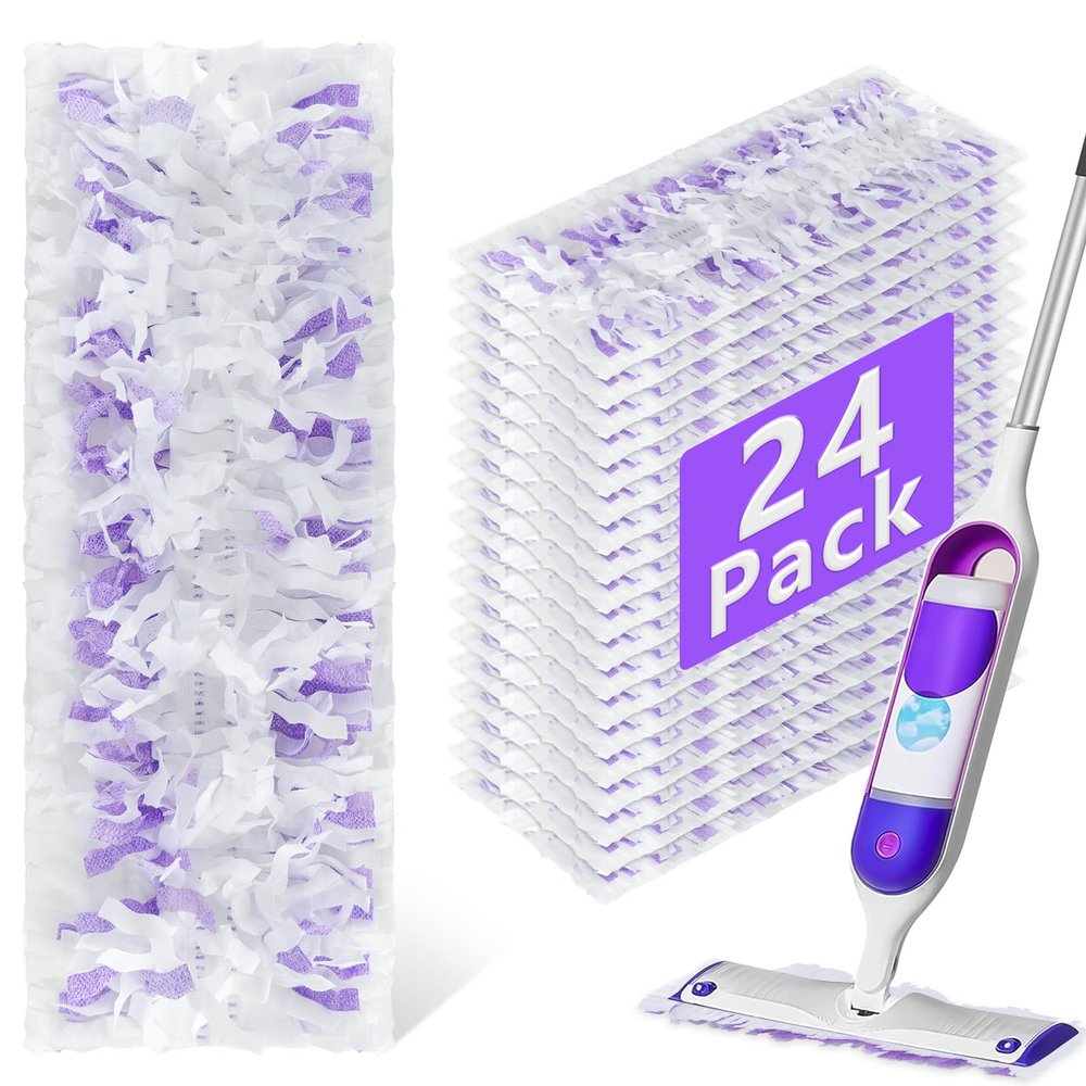 24 Pack Power Mop Refills Pads for Swiffer PowerMopSwifter Wet Pads Refill for Swiffer,Unscented&Thickened Mopping Pads Replacement Pads for Multi-Surface &Wood Floor Cleaning