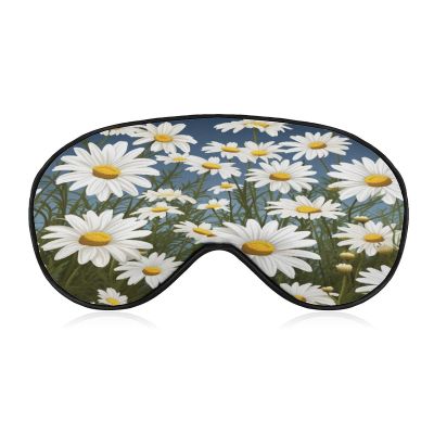 Sleep Mask Camomile Pattern Light Blocking Sleeping Eye Mask, Eye Cover with Adjustable Strap Eye Sleep Shade Cover
