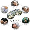 Sleep Mask Camomile Pattern Light Blocking Sleeping Eye Mask, Eye Cover with Adjustable Strap Eye Sleep Shade Cover view 4