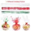 FOPINOA 3 Roll Christmas Cellophane Wrap Set, 32 in x 100 ft Christmas Cellophane Wrapping Clear Cellophane Wrap Roll Treat Gift Basket Wrapping Cellophane Paper for Xmas Party Decoration view 3