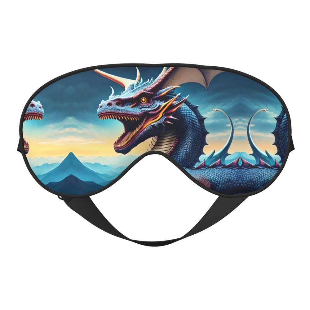 Sleep Masks Silky Roaring Dragon Eye Cover Soft Satin Blindfold Elastic for Women Man Travel Nap - Silent Night Stars