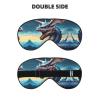 Sleep Masks Silky Roaring Dragon Eye Cover Soft Satin Blindfold Elastic for Women Man Travel Nap - Silent Night Stars view 2