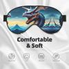 Sleep Masks Silky Roaring Dragon Eye Cover Soft Satin Blindfold Elastic for Women Man Travel Nap - Silent Night Stars view 3