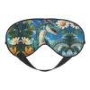 FoRes Sleep Masks Silky Cute Dinosaur Eye Cover Soft Satin Blindfold Elastic for Women Man Travel Nap - Silent Night Stars, Black view 1