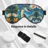 FoRes Sleep Masks Silky Cute Dinosaur Eye Cover Soft Satin Blindfold Elastic for Women Man Travel Nap - Silent Night Stars, Black view 4