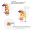 10 Pcs Thickened Square Shape Multi-Color Coloured Glaze Aromatherapy Pendant Bottle - Essential Oils Perfume Necklace Pendant Vials (Yellow) view 2