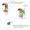 10 Pcs Thickened Square Shape Multi-Color Coloured Glaze Aromatherapy Pendant Bottle - Essential Oils Perfume Necklace Pendant Vials (Green) view 2