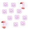 10 Pcs Thickened Square Shape Multi-Color Coloured Glaze Aromatherapy Pendant Bottle - Essential Oils Perfume Necklace Pendant Vials (Pink) view 1