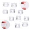10 Pcs Thickened Square Shape Multi-Color Coloured Glaze Aromatherapy Pendant Bottle - Essential Oils Perfume Necklace Pendant Vials (Clear) view 1