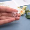 10 Pcs Thickened Square Shape Multi-Color Coloured Glaze Aromatherapy Pendant Bottle - Essential Oils Perfume Necklace Pendant Vials (Clear) view 3