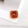 10 Pcs Thickened Square Shape Multi-Color Coloured Glaze Aromatherapy Pendant Bottle - Essential Oils Perfume Necklace Pendant Vials (Amber) view 3