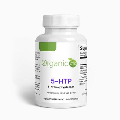 NineLife Basics Organic 5-Hydroxytryptophan Supplement - Supports Emotional Well-Being - Enhances Positive Mood, Boosts Performance, Improves Reflexes, Supports Natural Resilience 60 Capsules