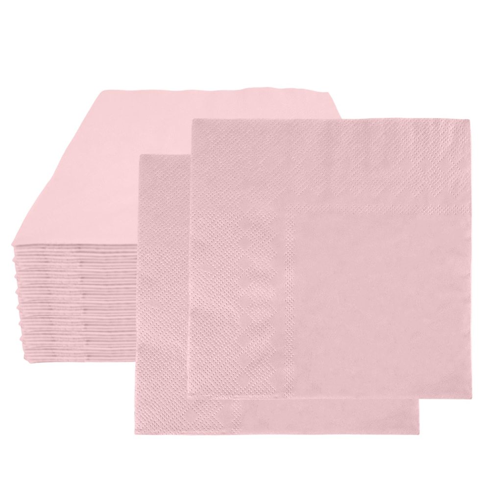 Light Pink Napkin 50 Pieces 3-ply Disposable Cocktail Napkins Beverage Napkins Dessert Napkins Paper Napkins for Wedding Birthday Party Paper Dinner Napkins Suitable for Party Supplies