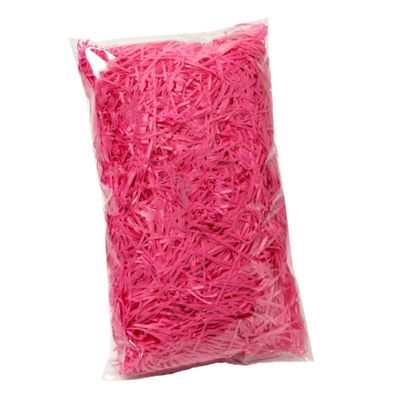 JINZOFLY Raffia Paper Shreds, 100g Shredded Paper for Gift Box, Crinkle Cut Paper Shred Filler for Gift Wrapping & Basket Filling(Hot Pink)