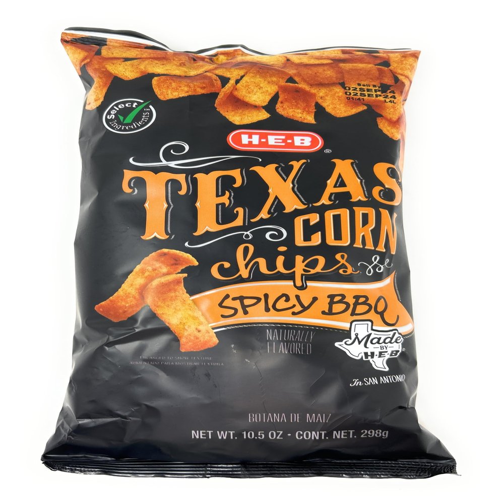 HEB HEB Texas Corn Chips - Spicy BBQ - 10.5oz - 1 bag