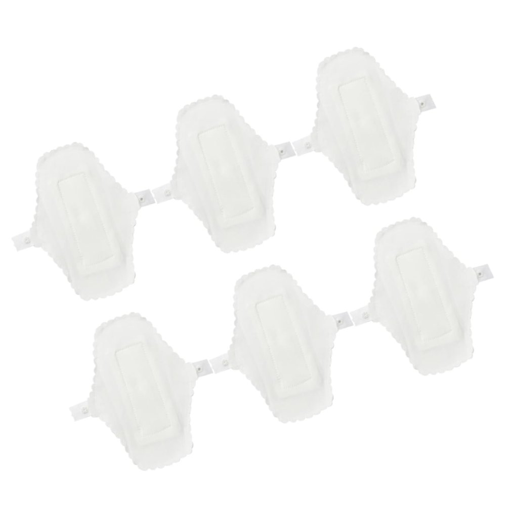 HAPINARY 6pcs Washable Reusable Sanitary Pads Set Cloth Lining for Women for Travel Easy to Fix Use Soft Comfortable