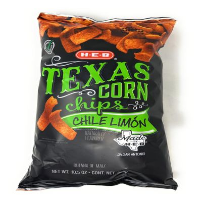 HEB HEB Texas Corn Chips - Chile Limn - 10.5oz - 1 bag