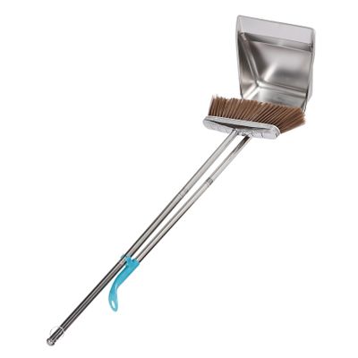 Cabilock Stainless Steel 1 Set Household Broom and Dustpan Set Sturdy Cleaning Tools for Home and Dorm