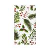 100 Christmas Paper Napkins Xmas Pine Branch Red Berries Disposable Guest Napkins Red Green Winter Greenery Leaves Party Hand Towels for Holiday New Year Christmas Party Supplies view 1