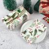 100 Christmas Paper Napkins Xmas Pine Branch Red Berries Disposable Guest Napkins Red Green Winter Greenery Leaves Party Hand Towels for Holiday New Year Christmas Party Supplies view 4