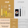 15 Pack Ear Wax Removal Tool Kit with Light - LED Ear Cleaning Kit, Ear Wax Removal for Kids and Adults, Ear Cleaning Tool, Ear Picker Spoon & Ear Tweezers & Spiral Spring Ear Spoon Yellow view 2