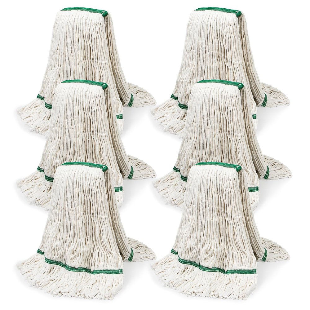 20oz Heavy Mop Replace Head, 6 Pack Commerical Replacement Mopmop Head ReplacementReusable Mop Head Refills-Replacement Mop Heads Suitable for Heavy Commercial Industrial Residential Areas