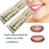 56 Pcs False Teeth Fake Teeth 2 Sets Synthetic Resin Dental Tooth, Upper and Lower Denture Tooth, Party Horror Prop Makeup DIY Replacement, 23 A2 view 4